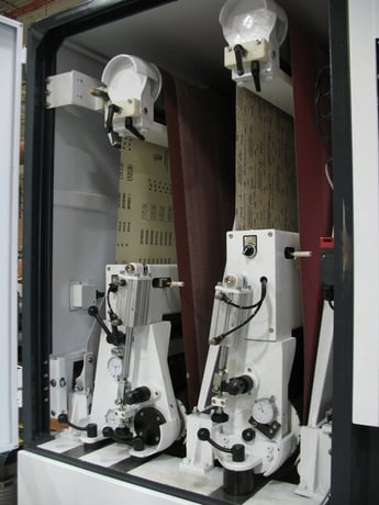 52" Timesavers #2321-45-66, Segmented Widebelt/Polisher, 2-Head, 5" thick, 15-45 FPM, 6500 CFM, unused - Image 2