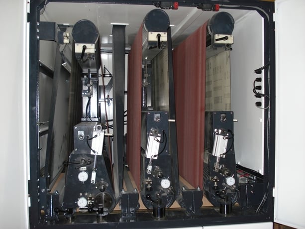 52" Timesavers #2331-45-006, Segmented Widebelt/Polisher, 3-Head, 5" thick, 15-45 FPM, 5250 CFM, unused - Image 2