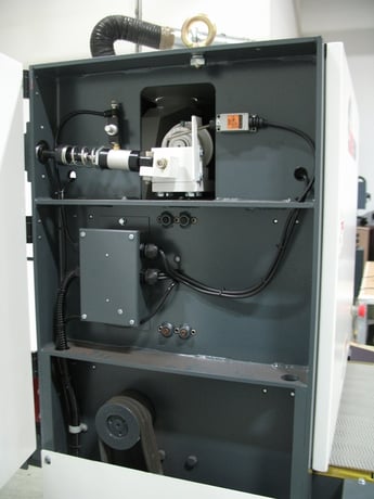 37" Timesavers #1311-13-1, Widebelt, Single Head, 5" thick, 15-45 FPM, 33-38" passline, 1000 CFM, unused - Image 3