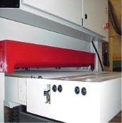 37" Timesavers #2311-23-01, Widebelt, Single Head, 5" thick, 15-45 FPM, 33-38" passline, 1000 CFM, unused - Image 4
