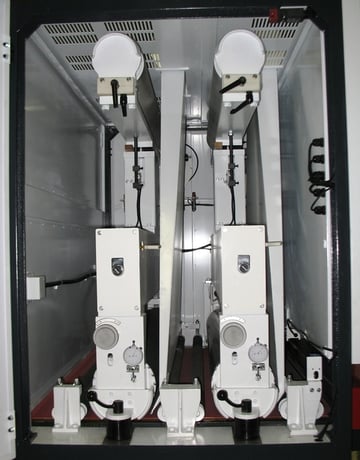 25" Timesavers #2321-45-01, Widebelt, 2-Head, 5" thick, 15-45 FPM, 33-38" passline, 3240 CFM, unused - Image 2