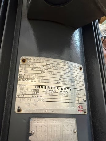 20 HP 1800 RPM Usem/nidec, Frame 256TPA-16.5", VHS, vertical hollow shaft, vertical hollow shaft, 230/460 - Image 1