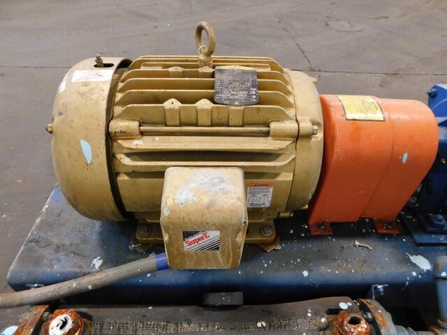 Nash #GL-45/7, liquid ring vacuum pump, pump skid with 15 HP motor & control cabinet, 480 V., 2006 - Image 10