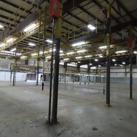 PWI, 8 Post Powered Scaffold, RV Manufacturing Lift Work Platform, 9' Wide Each Bay - Image 1