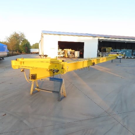 1 Ton, PWI, Underhung Bridge Crane, w/Powered End Trucks, 2000 lbs. capacity, 50' Span, 49' Travel, 3-Phase - Image 1