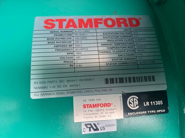 250 KW Cummins / Cummins #QSL9-G7, diesel generator set, base tankk, sound attenuated enclosure, 480 Volts - Image 8