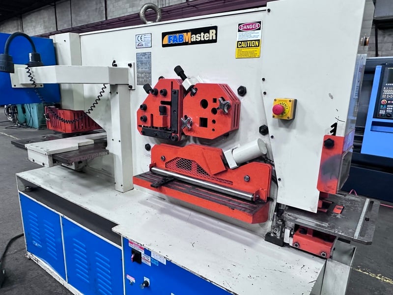6" x 6" x 1/3" Fabmaster #IWNC-110SD, CNC hydraulic ironworker, 110 ton, dual foot pedals, 2011 - Image 8