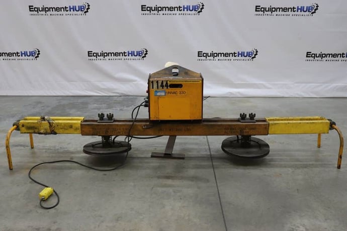 2000 lb. Caldwell #UniVac-330, vacuum lift, 6' usable span, 19" pad diameter, 110 V., 1 phase, adjustable - Image 1