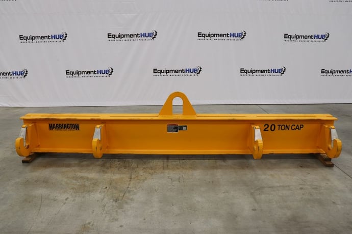 40000 lb. Harrington #HBSL-20-12, basket sling lifting beam, 12' outside spread, 25" headroon, 4" hook - Image 2