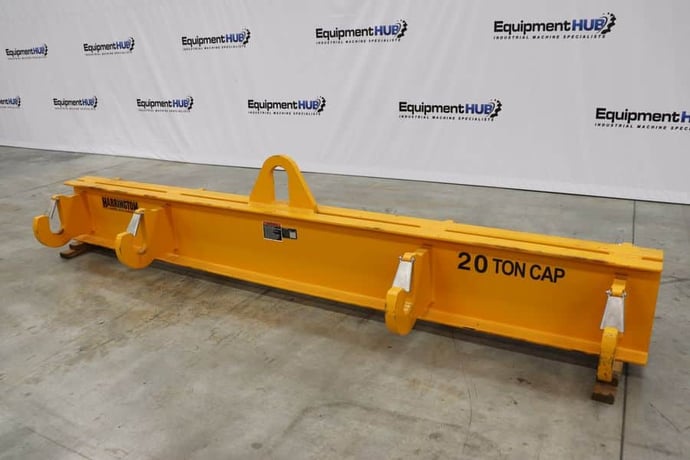 40000 lb. Harrington #HBSL-20-12, basket sling lifting beam, 12' outside spread, 25" headroon, 4" hook - Image 3