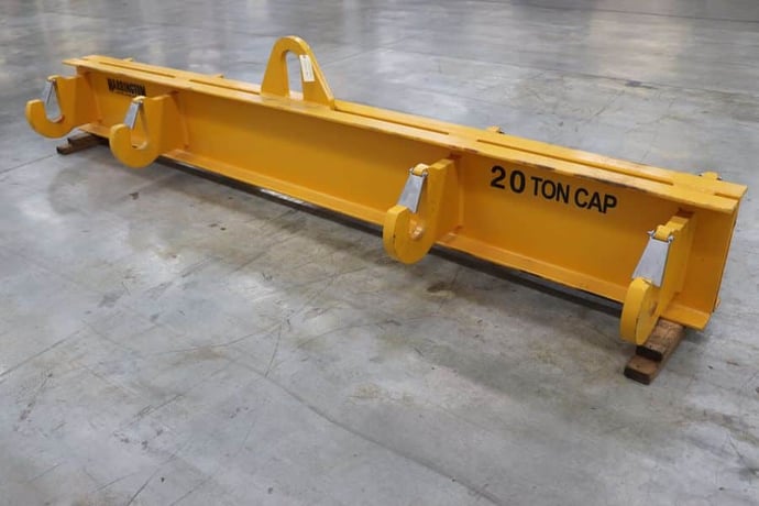 40000 lb. Harrington #HBSL-20-12, basket sling lifting beam, 12' outside spread, 25" headroon, 4" hook - Image 5