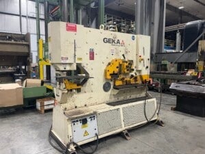 8" x 8" x .7" Geka #165S, ironworker, 165 ton, 20 HP, 20" throat, 2 foot pedals - Image 1