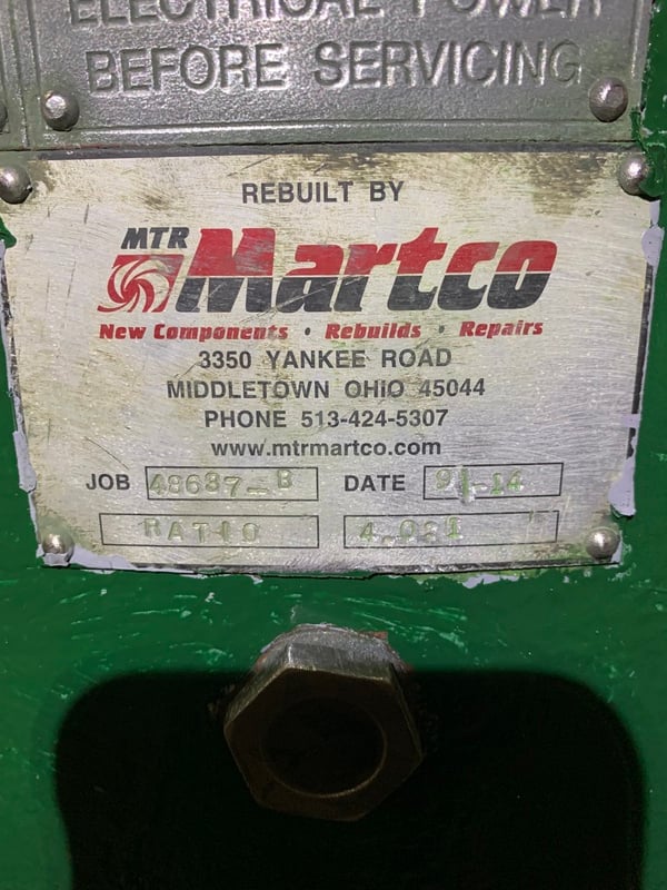Martco Hydrapulper gearbox, size 3, 4:1 ratio - Image 8