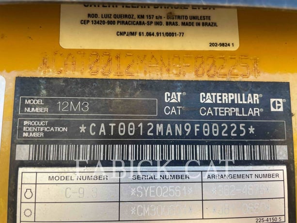 Caterpillar 12M3, Motor Grader, 4372 hours, S/N: N9F00225, 2015 - Image 6