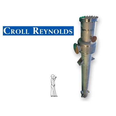 1290.9 sq.ft., Croll-Reynolds #S22, condenser heat exchanger, 279 gpm water flow - Image 1