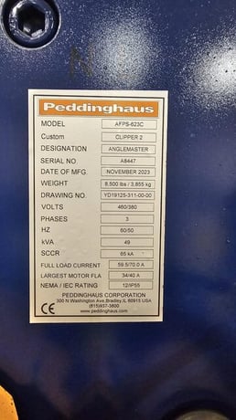 Peddinghaus #Anglemaster-AFPS-623C, angle lines, 460/380 V., NEMA 12, IP55, New, 2023 - Image 5
