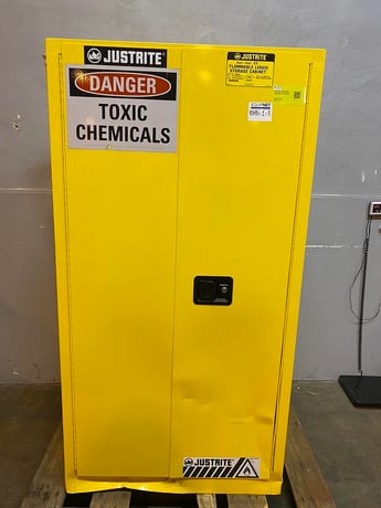 JustRite, Flammable Cabinets, 55 gallon, double doors, AS IS - Image 1