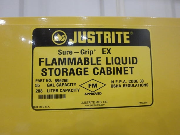 JustRite, Flammable Cabinets, 55 gallon, double doors, AS IS - Image 4