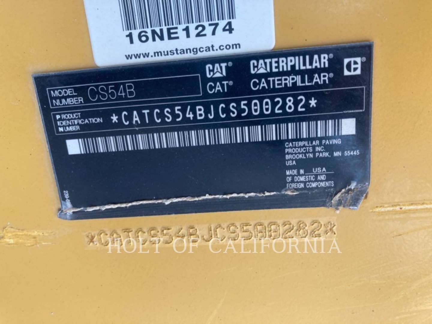Caterpillar CS54, Compactor, 4224 hours, S/N: CS500282, 2016 - Image 6
