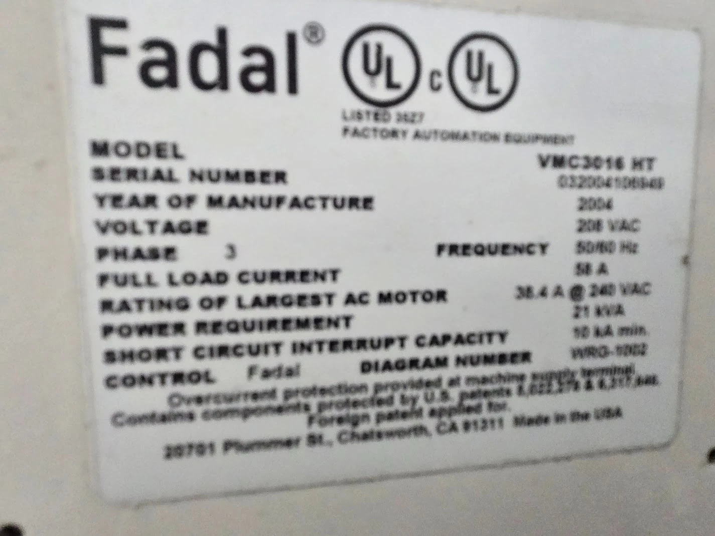 Fadal #VMC3016, CNC vertical machining center - Image 5