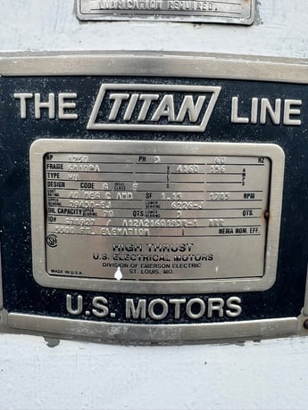 1250 HP 1785 RPM U.S. Motors, Frame 6810PA, VHS, vertical hollow shaft, 4160 Volts - Image 4