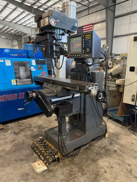 Atlas, Clausing #3VS08, CNC vertical mill, 10" x54" tbl., 3 HP, 39.6" X, 15.6" Y, 15" Z, 60-4300 RPM, R-8 - Image 3