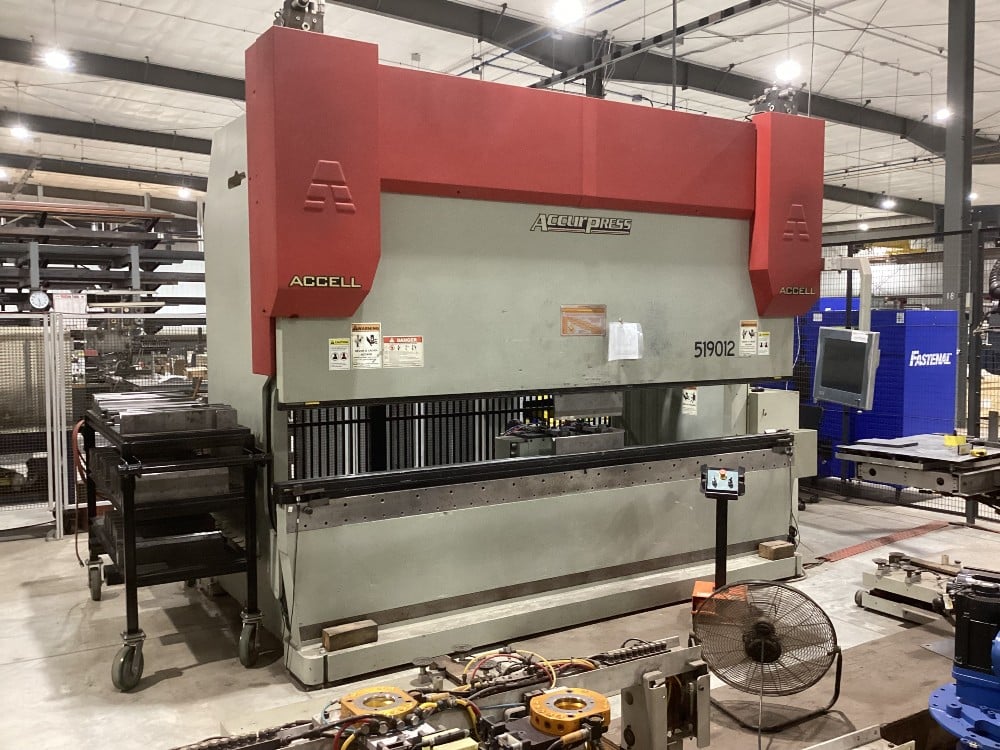 190 Ton, Accurpress #519012, 12' overall, Supreme 8-Axis back gauge, 14" stroke, 2011 - Image 1