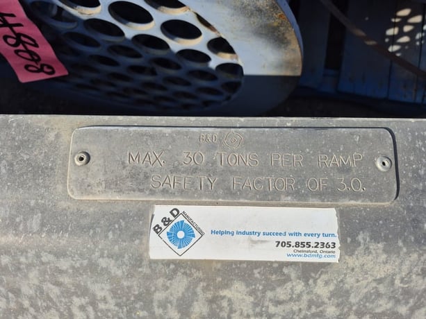 Aluminum Truck Ramps, B & D Manufacturing, 30000 lbs. max Weight, 60" width x 182" L x 35" H Size - Image 2