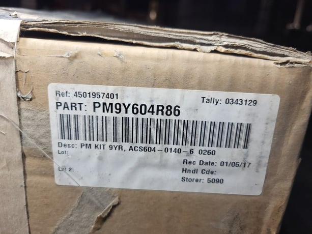 ABB #PM9Y604R86, Preventive Maintenance Kit 9YR ACS604-0140-6, 2017 - Image 2