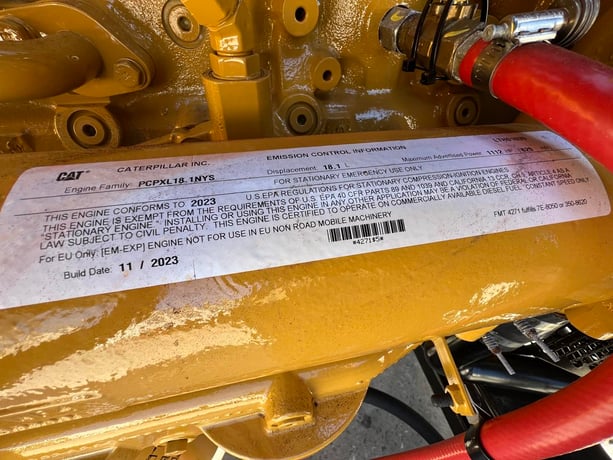 750 KW Caterpillar #C18, diesel generator set, open skid, 480 Volts, new factory warranty, 2023 - Image 10