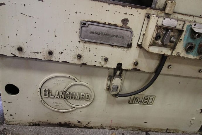 Blanchard #18D-36, vertical spindle rotary surface grinder, 36" magnetic chuck, segmented grinding wheel - Image 9