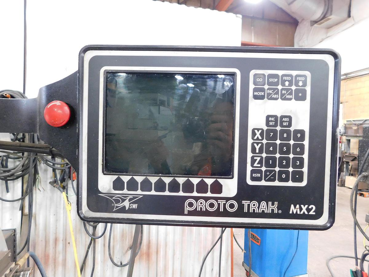 Sharp, CNC vertical mill, 10" x51" tbl., 3 HP, 16" X, 32" Y, 16" Z, R-8, 60-4800 RPM, 2-Axis, Trak MX2, power - Image 2