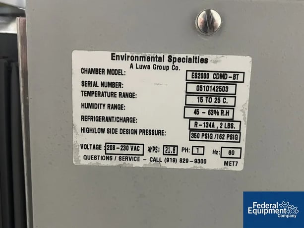 Enviromental Specialties #ES2000, Environmental Chamber - Image 2