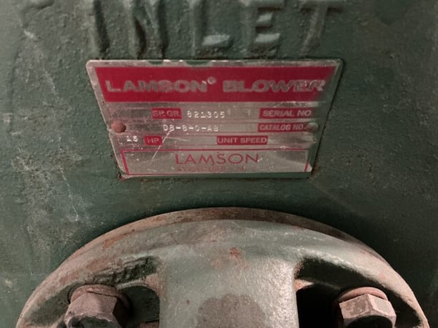 Lamson #D8-8-0-AB, multi-stage blower, 15 HP, 3515 RPM, 230/460 V. - Image 10