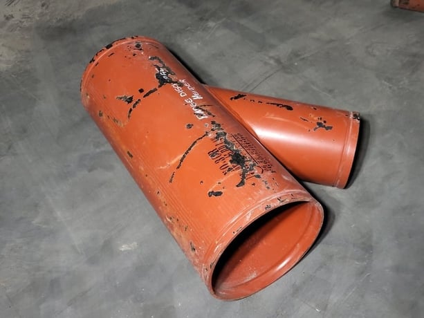Victaulic #30R, segmentally welded pipe reducing lateral, 12 x 12 x 8", like new - Image 3
