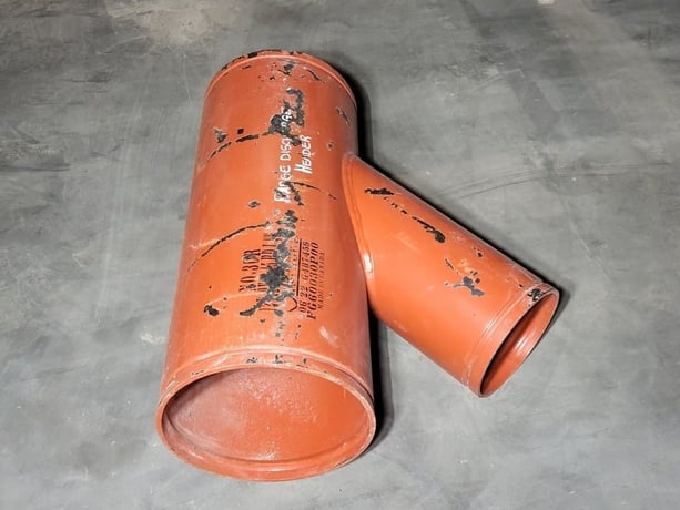 Victaulic #30R, segmentally welded pipe reducing lateral, 12 x 12 x 8", like new - Image 4