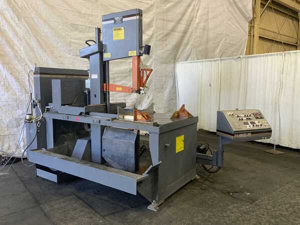 24" x 31" Hem #V140HM-60, vertical band saw, 20' x 1-1/2" x .50" blade, hydraulic head tilt, 10 HP, 2011 - Image 2