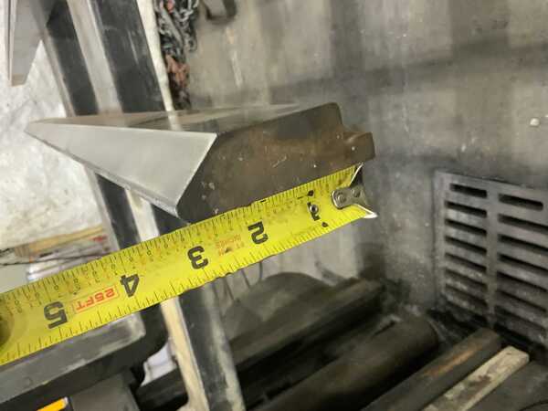 61" L, Male top punch press brake die, 3" die width, 3" die height, 1/2" tang - Image 7