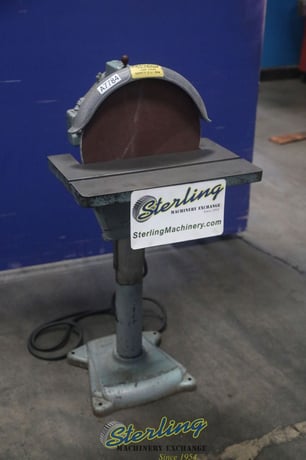 16" Apex #16-S, disc grinder, 1.5 HP, 220 V., 3-phase, table elevating mechanism, table tilt handwheel - Image 1