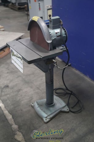 16" Apex #16-S, disc grinder, 1.5 HP, 220 V., 3-phase, table elevating mechanism, table tilt handwheel - Image 3