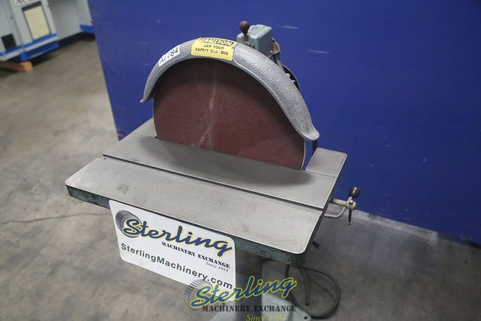 16" Apex #16-S, disc grinder, 1.5 HP, 220 V., 3-phase, table elevating mechanism, table tilt handwheel - Image 8