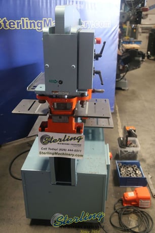 6" x 6" x 3/8" Scotchman #6509-24M, hydraulic ironworker, 65 ton, 9" throat, foot pedal punch Control, brake - Image 7