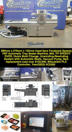 Foodpack Speedy Over, automatic tray sealer machine, 14.96" x 10.2" x 5.31" sealing area, quick mold change - Image 1