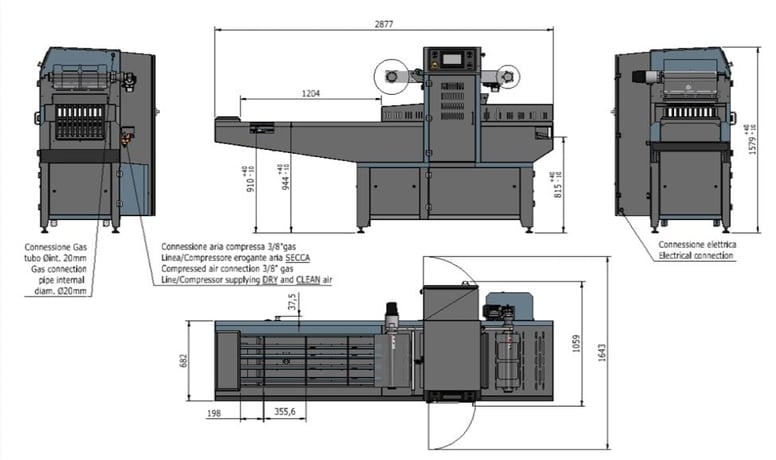 Foodpack Speedy Over, automatic tray sealer machine, 14.96" x 10.2" x 5.31" sealing area, quick mold change - Image 5