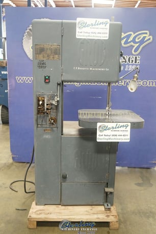 18" x 12" Grob #NS-18, vertical bandsaw, 24" x24"tbl., 1" x 148" blade, 18" wheel, blade welder, step pulley - Image 9