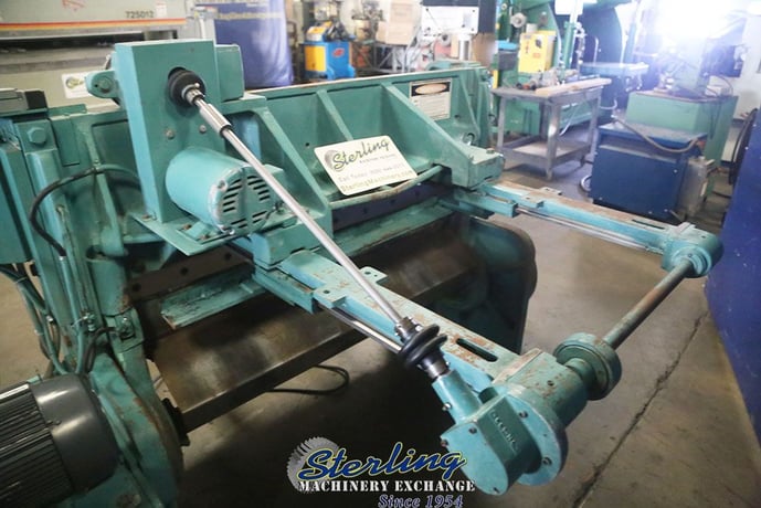 12 gauge x 4' Wysong #1252, mechanical quick power shear, 11/32" rake angle, 8 holddowns, 48" rear operated - Image 7