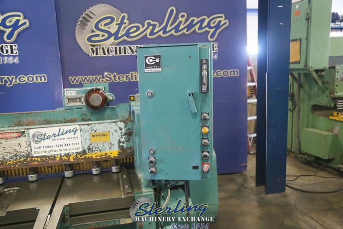 12 gauge x 4' Wysong #1252, mechanical quick power shear, 11/32" rake angle, 8 holddowns, 48" rear operated - Image 10