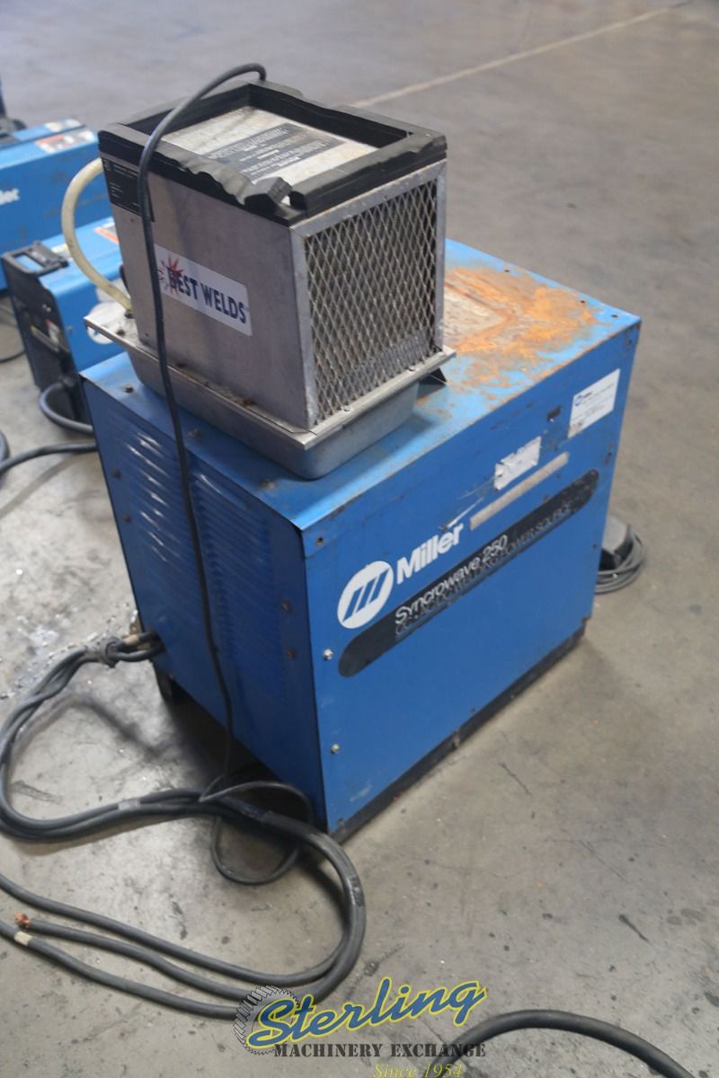 Miller #Syncrowave-250, AC/DC tig welder, 250 Amp., 21 KVA, power cord, tig torch, foot pedal - Image 4
