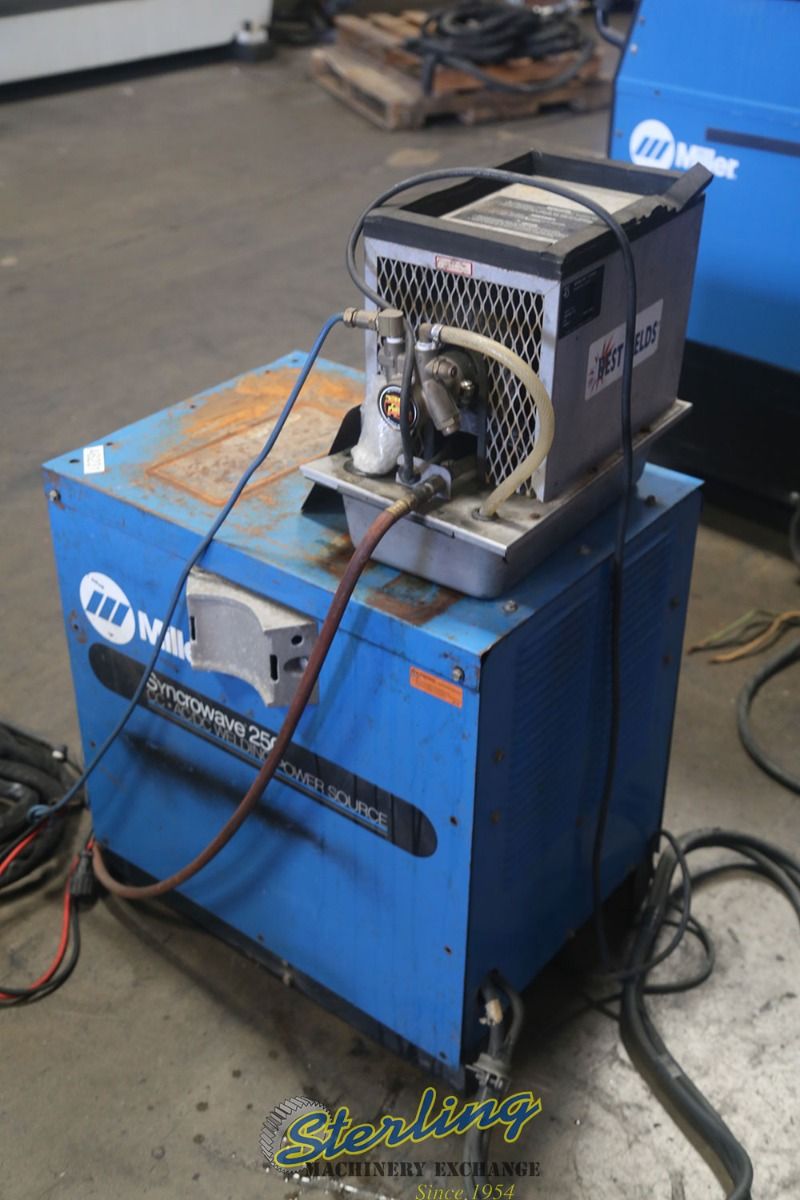 Miller #Syncrowave-250, AC/DC tig welder, 250 Amp., 21 KVA, power cord, tig torch, foot pedal - Image 9
