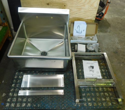 NEW Columbia Sani-Lav Utility 1 Bowl Sink, Stainless Steel, U2424F-0.5, .5 GPM - Image 2